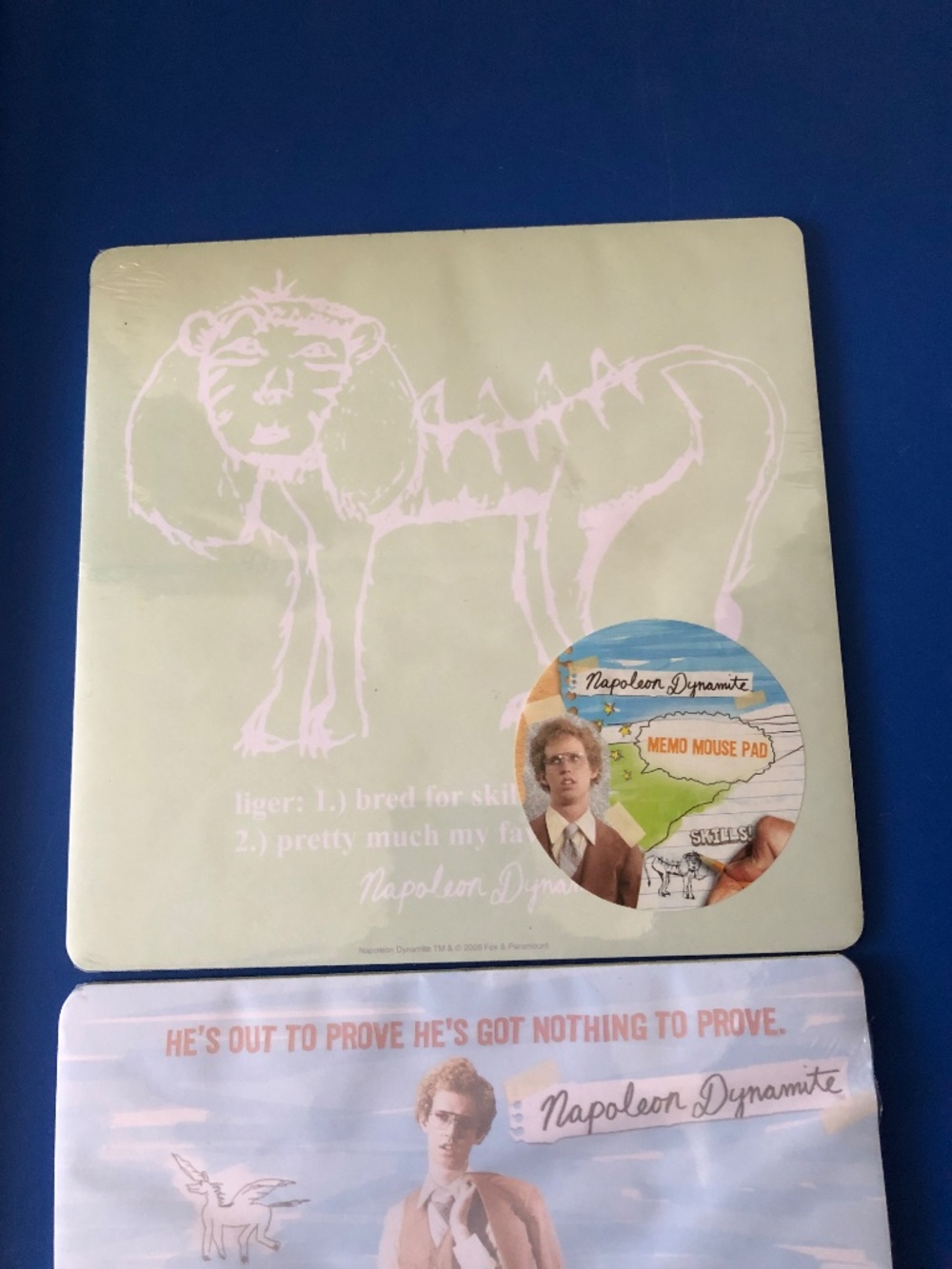 2X Napoleon dynamite notepad mouse pad new/sealed liger - Picture 4 of 6